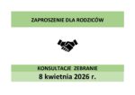 Zaproszenie – konsultacje i zebranie
